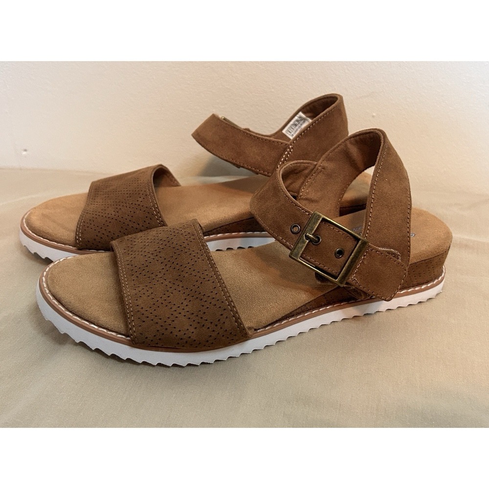 Skechers Bobs Desert Kiss Washable Sandals Serendipitous Chestnut Size 8